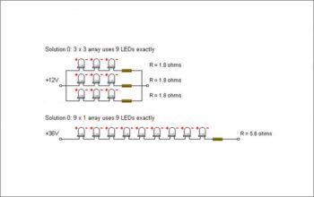 Selección de tipo de conexión para los LEDs de alto poder
