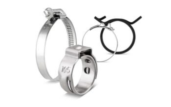 Clamps o abrazaderas de metal para conexiones de mangueras 