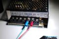 Paso 4:8 - insertamos los conectores del cable rojo y verde en las salidas correspondiente del transformador