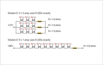 Diagrama de conexión LEDs de alto poder
